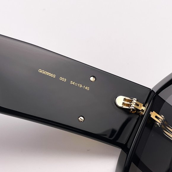 Gucci GG0956S 003 Sunglasses Black Gold Logo Women main image 12